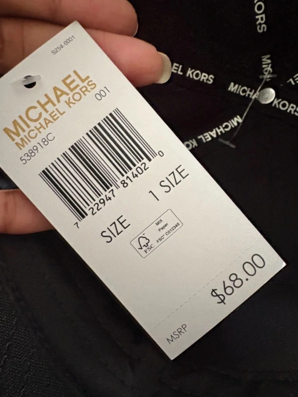 MICHAEL KORS Black Logo-Trim Adjustable Baseball Cap